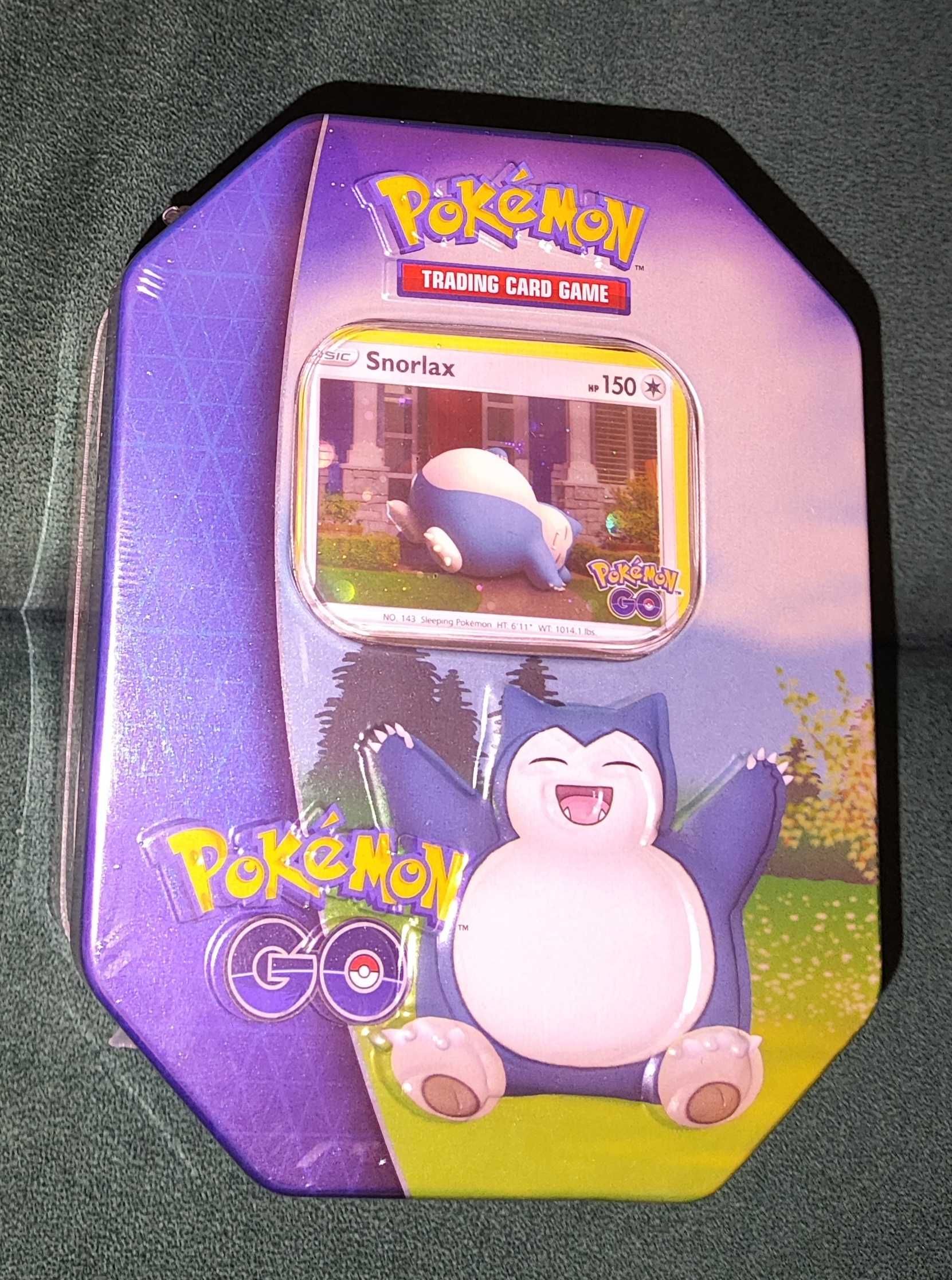 Pokemon GO Tin Sigilat SNORLAX - Cutie NOUA Carti Engleza Colectie TCG