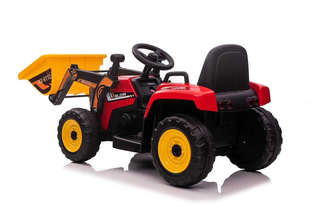 Excavator pentru copii BJ611C 70W 12V, cu pedala electrică #RED