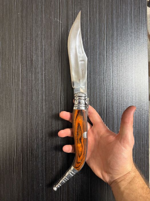 Briceag Spaniol Cricket Bandolera Lemn Lama 16 CM Albainox 38 CM