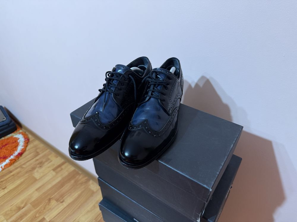 Pantofi piele barbati negri pentru evenimente