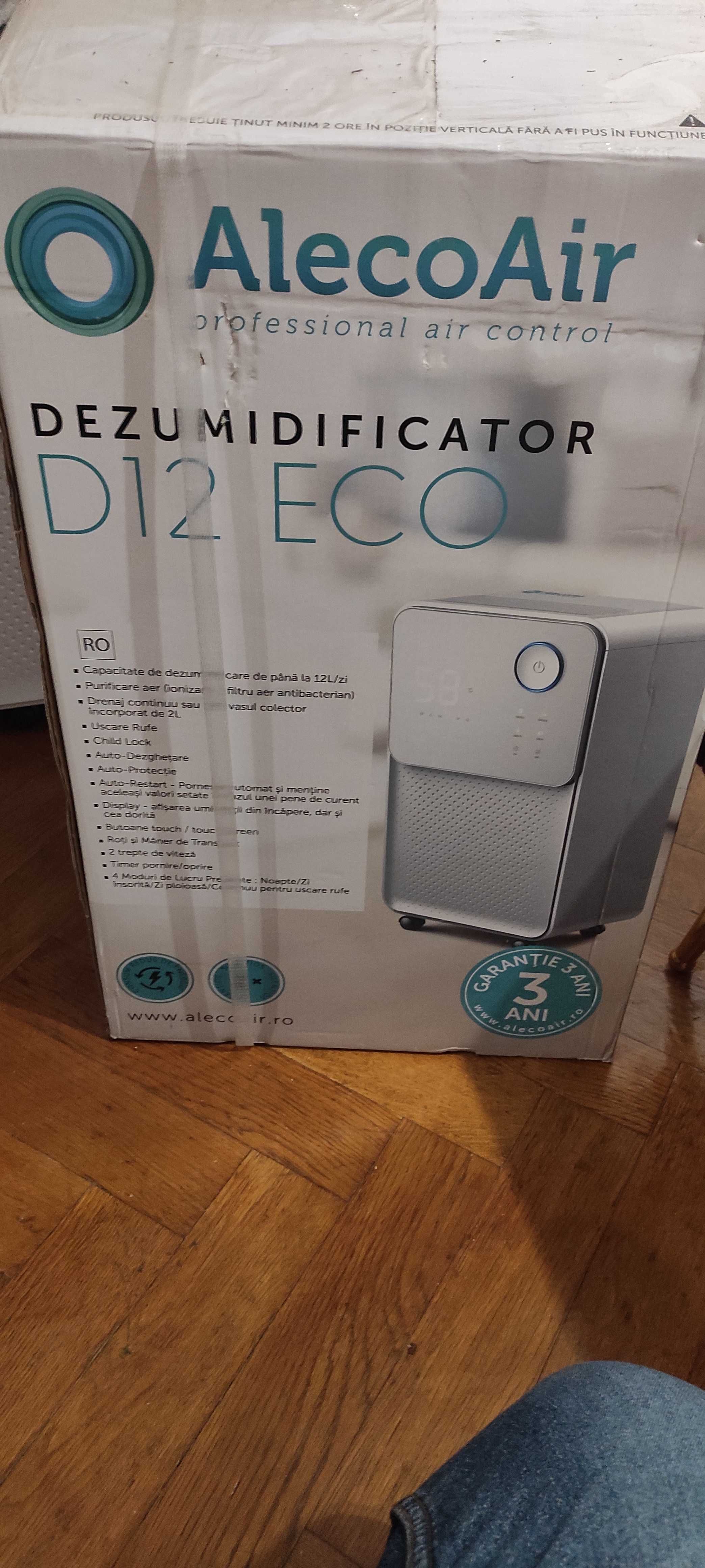 Dezumidificator AlecoAir D12 ECO, Filtru Cold Catalyst, Uscare Rufe