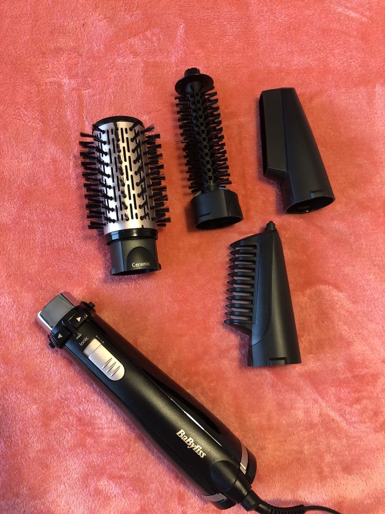 Perie rotativă Ionic Airbrush 1000W + 4 accesorii
