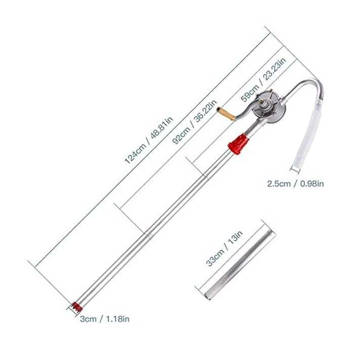 Ръчна помпа за течности Automat, За дизел и масло, Алуминий, 28L/min