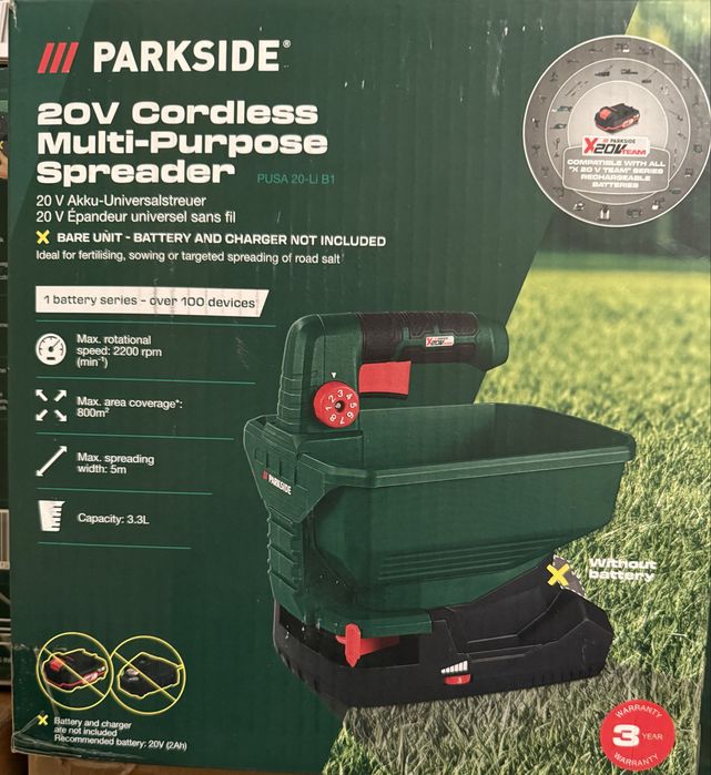 Акумулаторна сеялка и разпръсквачка parkside x20v pusa 20 li b1