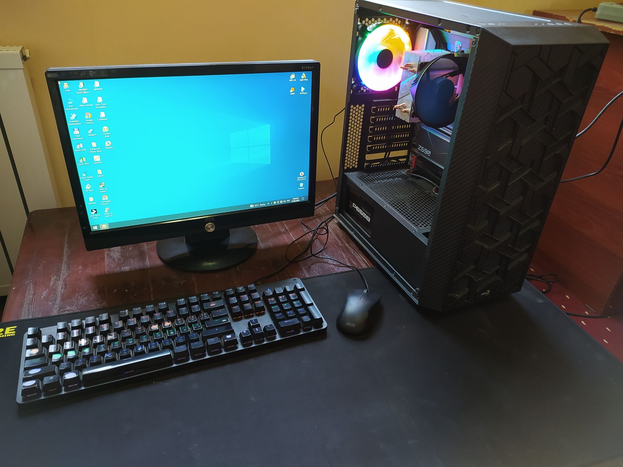 Kompyuter desktop. Z690-DDR4, RAM-24gb/3200mhz, SSD-256/512gb m.2,650w