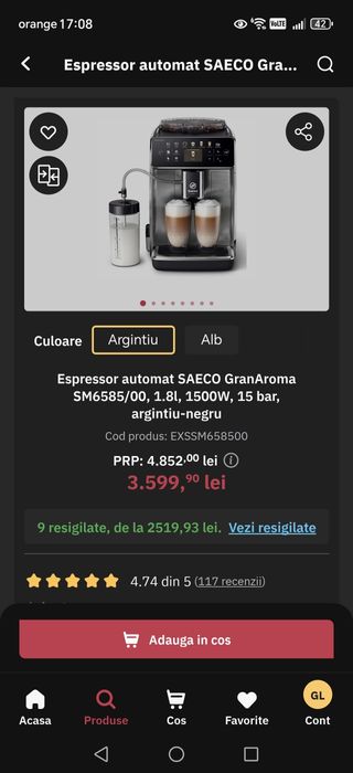 Espressor SAECO GranAroma SM6585/00