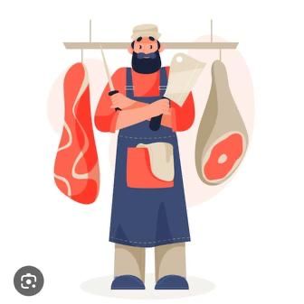 Қасапшы төрт түлік малға/ Мясник