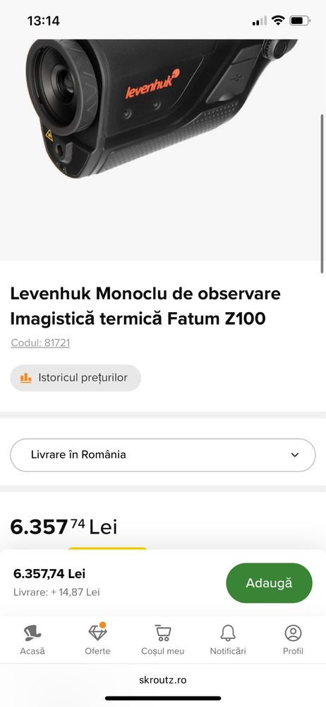 Cameră termoviziune Levenhuk USA
