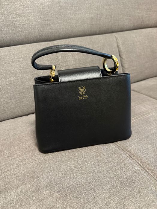 Черна чанта естествена кожа