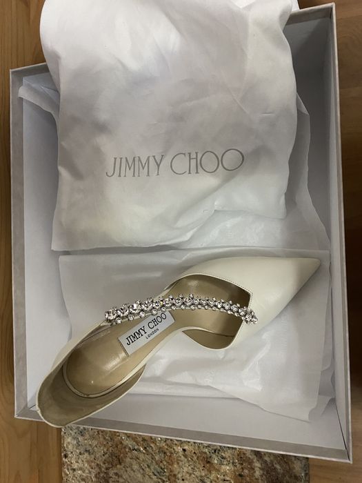 Pantofi Jimmy Choo Bee 100 Leather Pumps