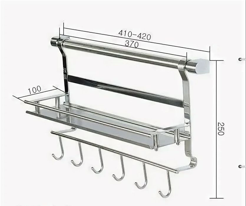 Новые полки из нержавеющей стали для кухни