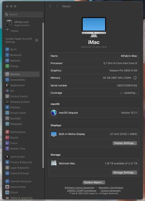 iMac Retina 5K, 27-inch, 2019