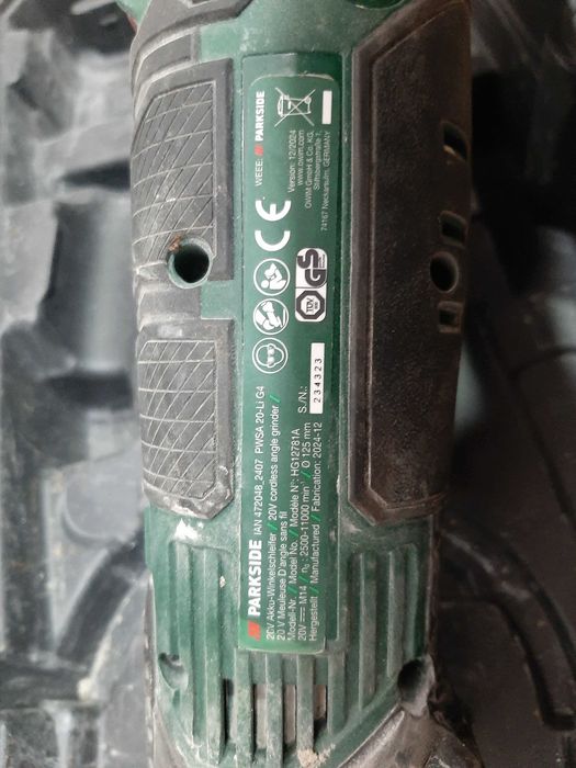 Ъглошлайф на батерия Parkside PWSA 20-Li