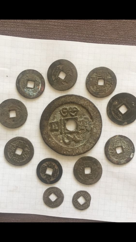 Китайские монеты 15 штук