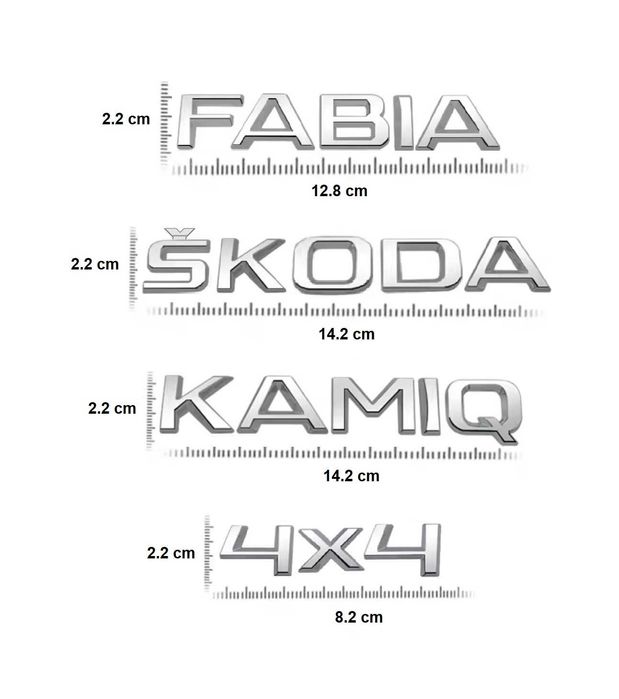Embleme Skoda Octavia Superb Kodiaq Karoq Kamiq Enyaq Fabia 4x4 Auto