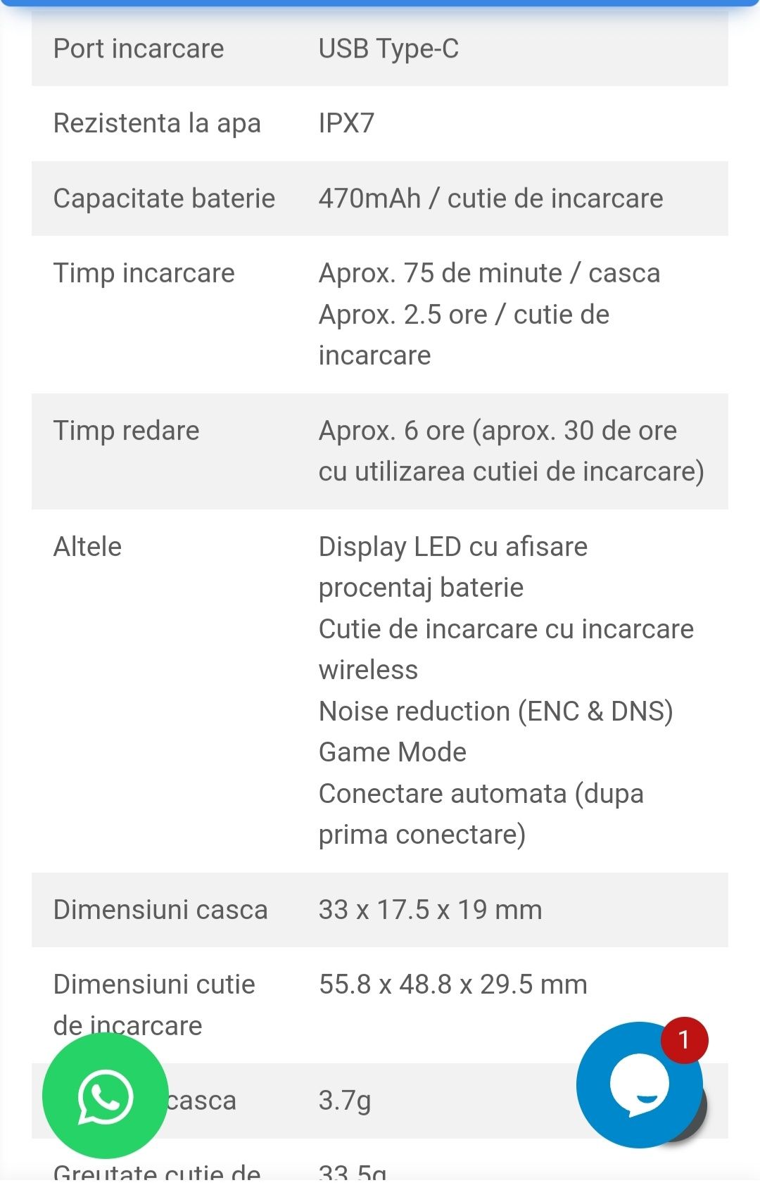 Căști BLACKVIEW Wireless Stereo AirBuds 8