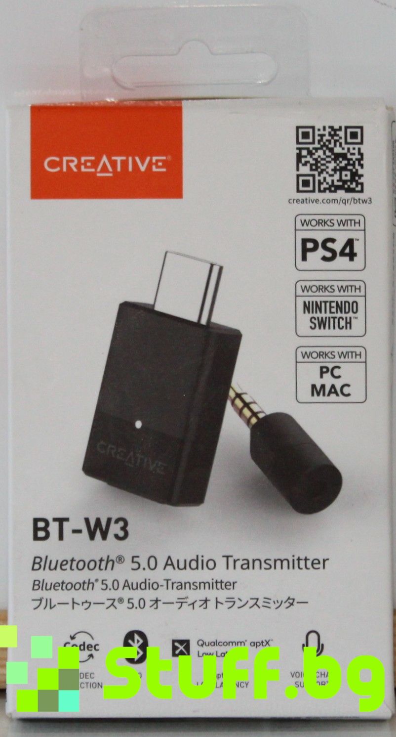 Creative BT-W3 Bluetooth 5.0 Audio Transmitter  for PS4, Switch,PC,MAC