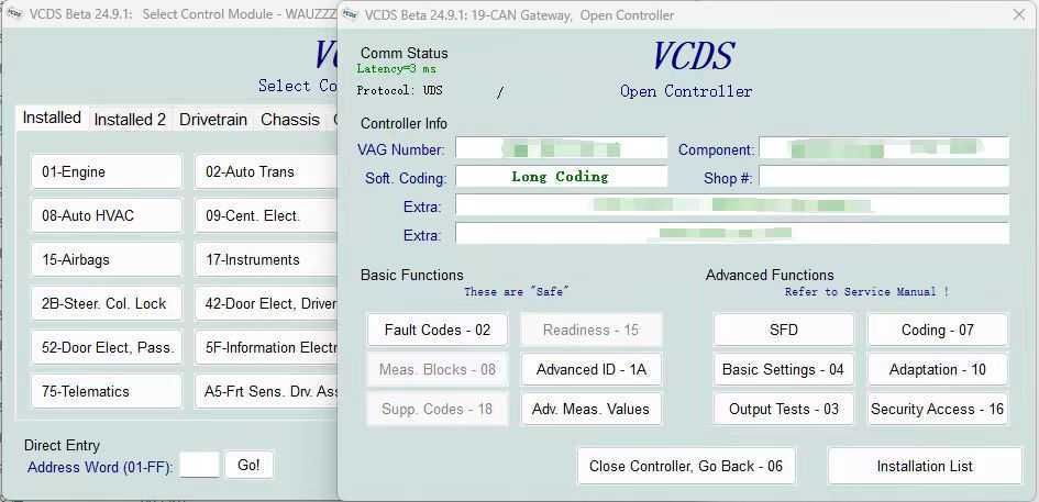 TESTER Diagnoza Auto VCDS VAG COM 24.7 Romana Engleza OFERTA 149 RON