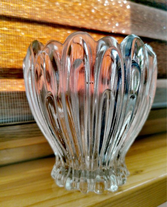 Антикварна кристална масивна тежка дизайнерска маркирана ваза колекция