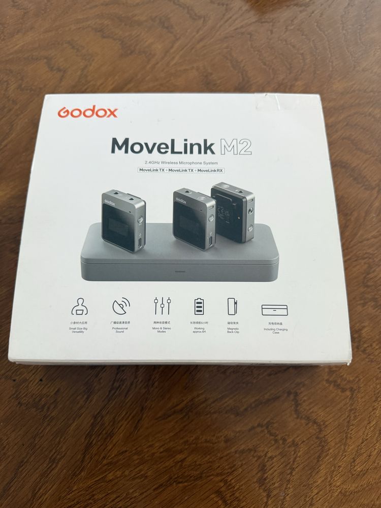 Sistem de microfon wireless digital compact Godox MoveLink M2