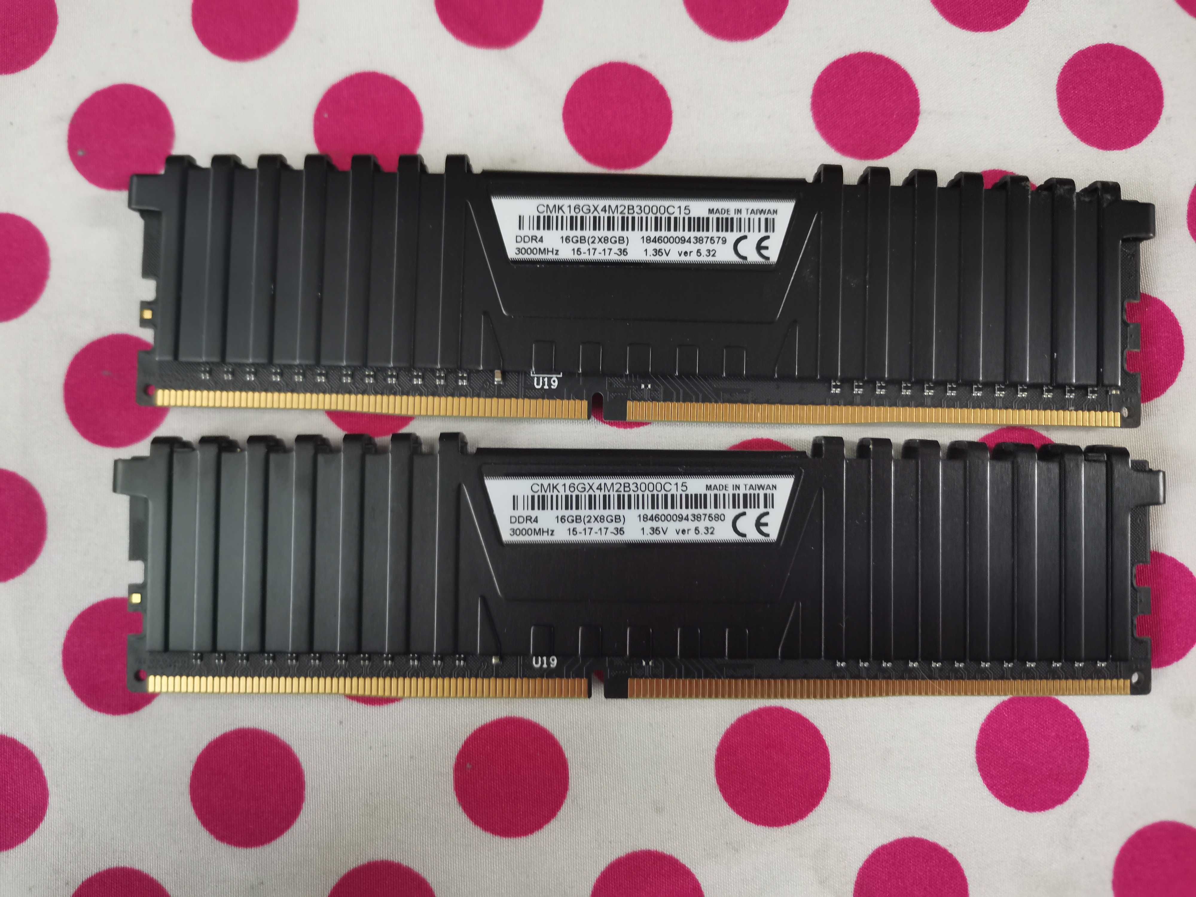 Memorie Corsair Vengeance LPX Black 16GB DDR4 3000MHz Desktop.