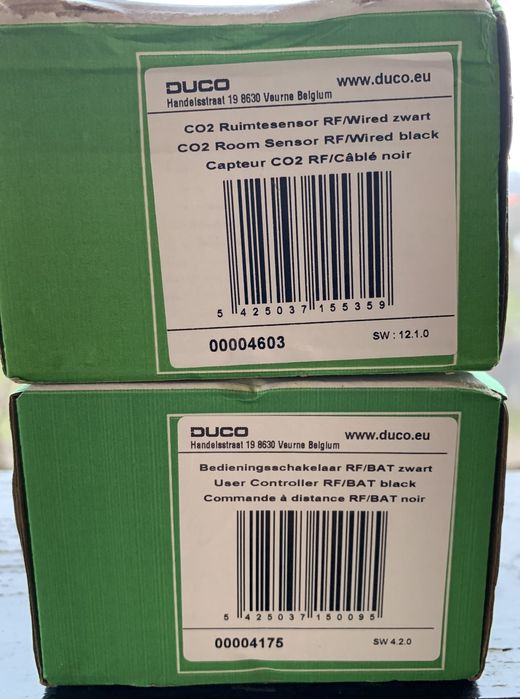 DUCO senzor de camera CO2/ umiditate pentru sisteme de ventilatie