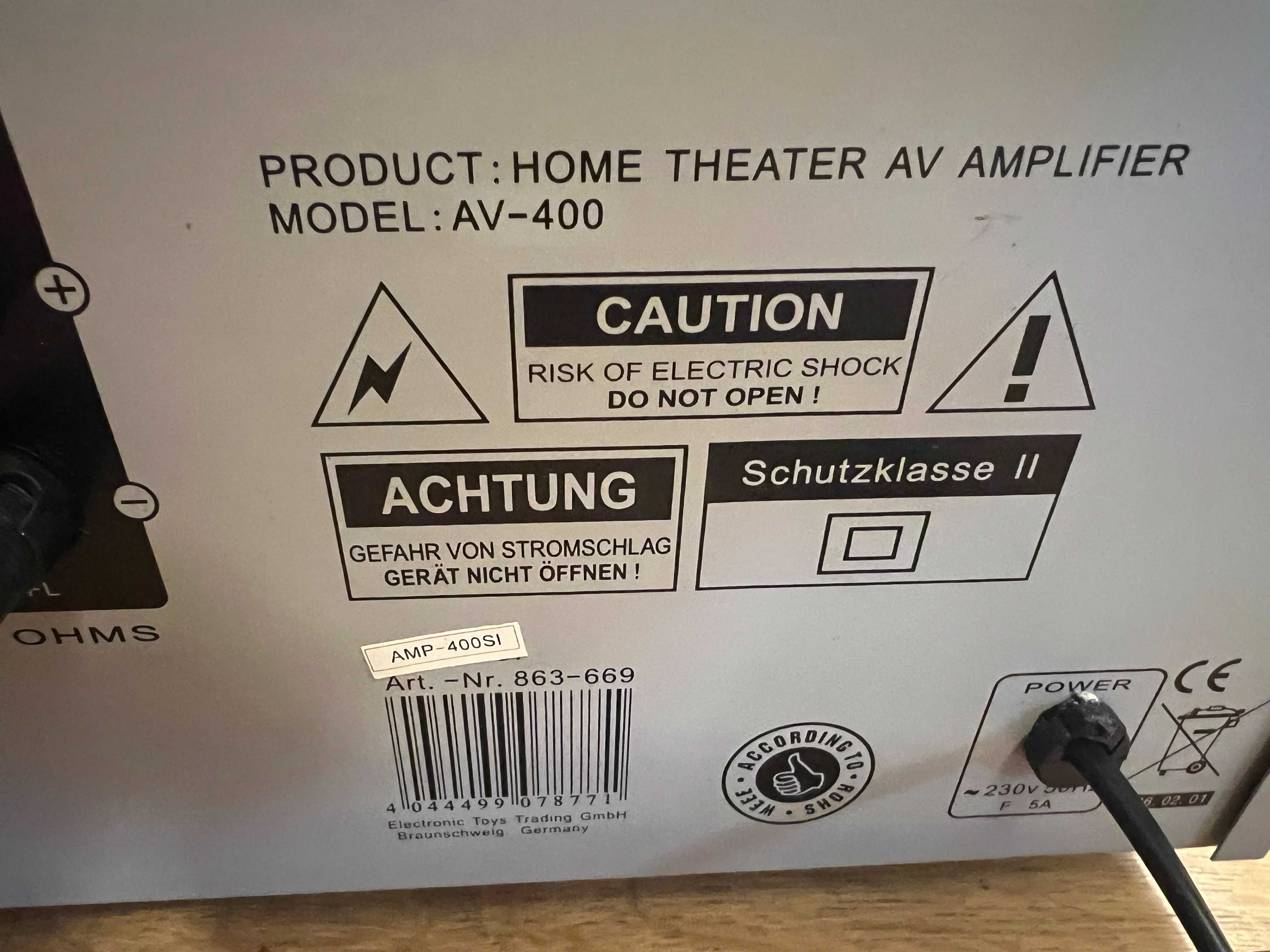 HiFi 5канален усилвател McVoice AMP-400