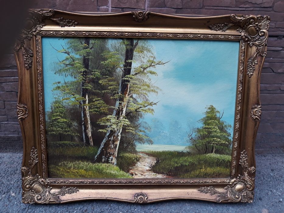 Tablou pictura ulei pe carton