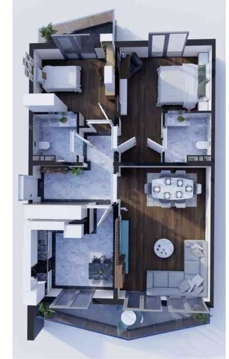 3-комн. квартира с евро-ремонтом в ЖК NUR, 86 м², Ц-2, Дархан!`