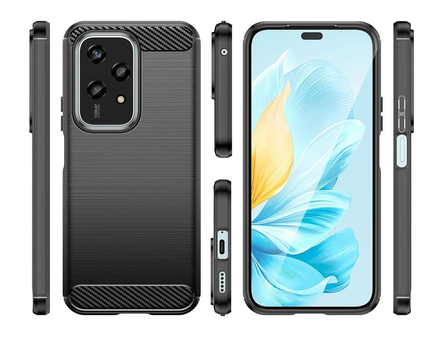 Honor 200 Lite / Honor 200 / Honor 200 Pro - Удароустойчив Кейс CARBON