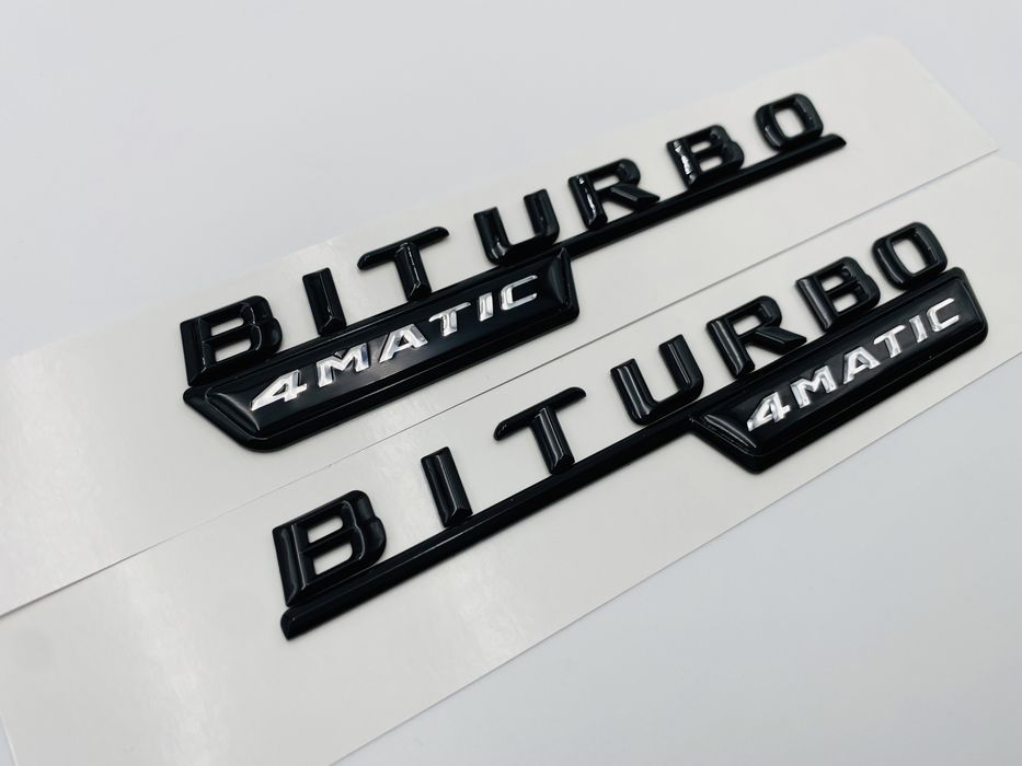Set Embleme Mercedes Biturbo 4matic aripa negru