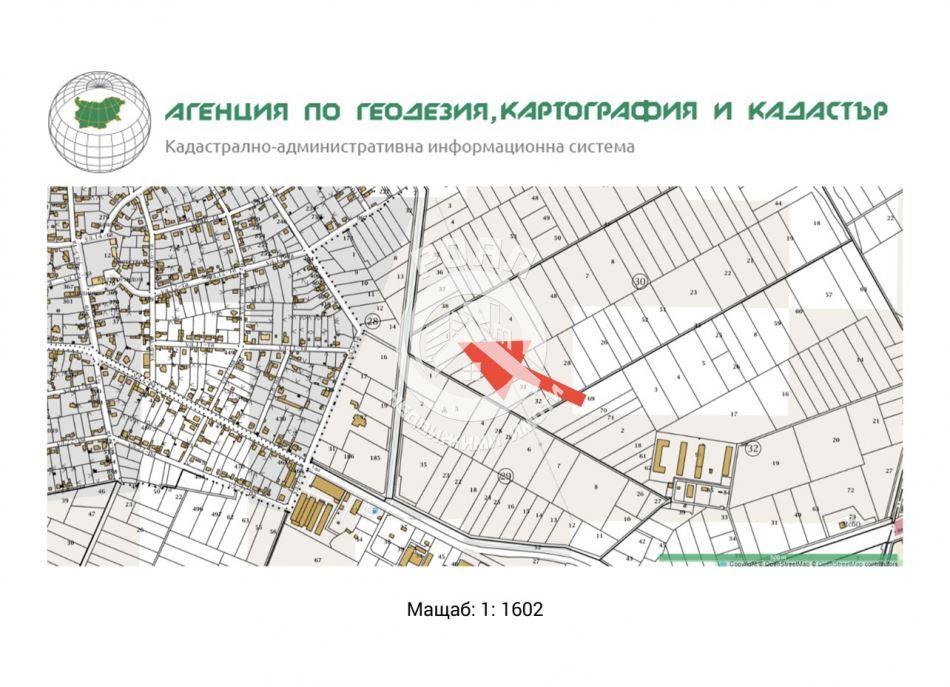 Парцел в Пловдив, област-с.Бенковски площ 9698 цена 116376