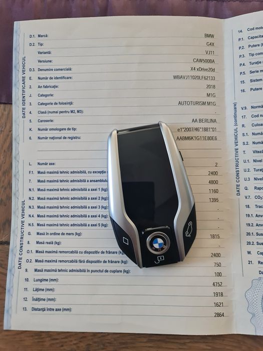 Vand BMW X4 an 2019 incalzire auxiliara din telecomanda