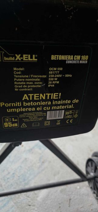 Betoniera 160 L Evotools x-ell Nefolosita NOUA motor 550w