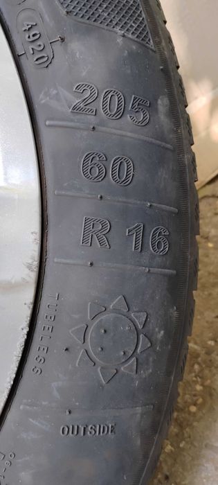 Jante aliaj R16 4 prezoane + cauciucuri vara