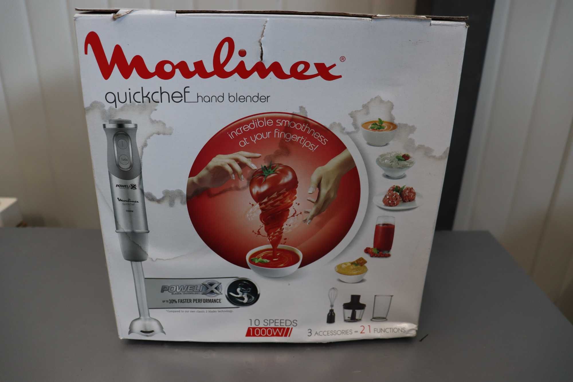 Пасатор, Блендер Moulinex QuickChef с 3 аксесоара, 10 скорости, 1000W