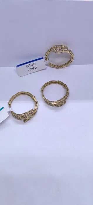 Серьги и кольцо жёлтое золото
