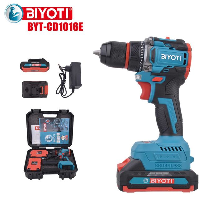 Шуруповерт аккумуляторный Biyoti BYT-CD1016E | 20 В | 40 Н·м | 10 мм