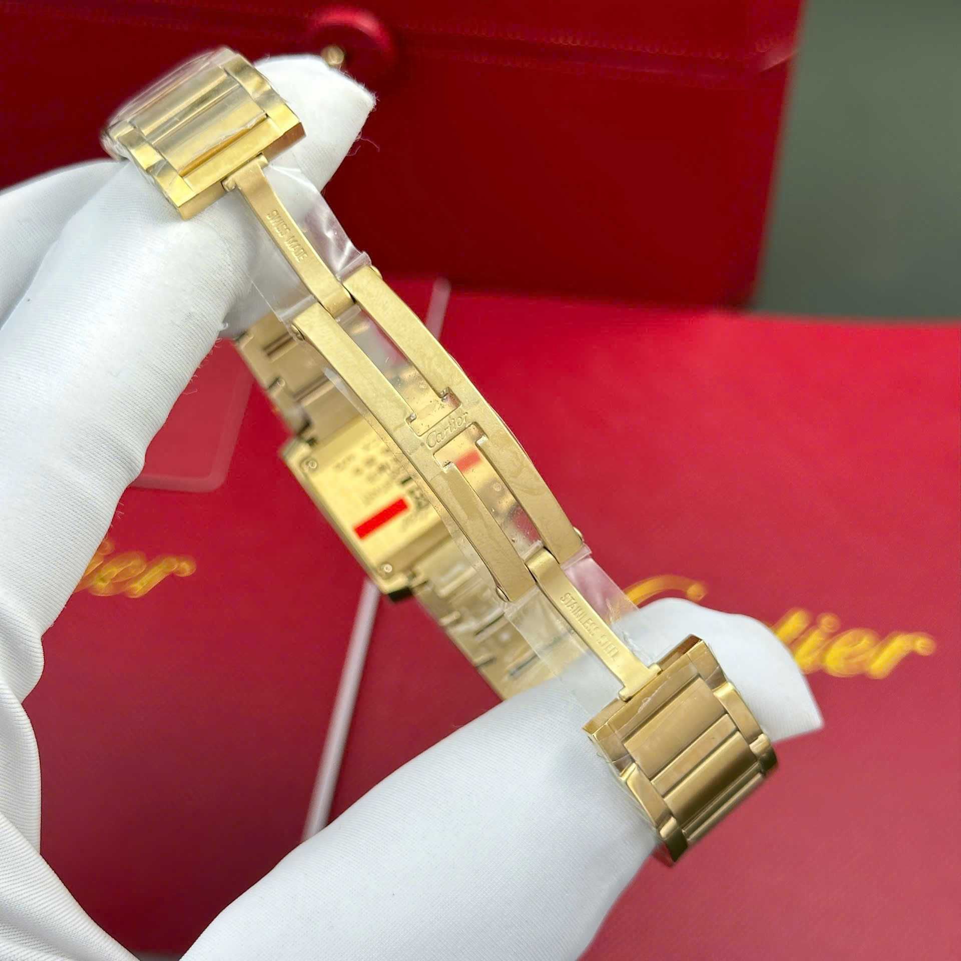 Cartier Tank lady silver gold