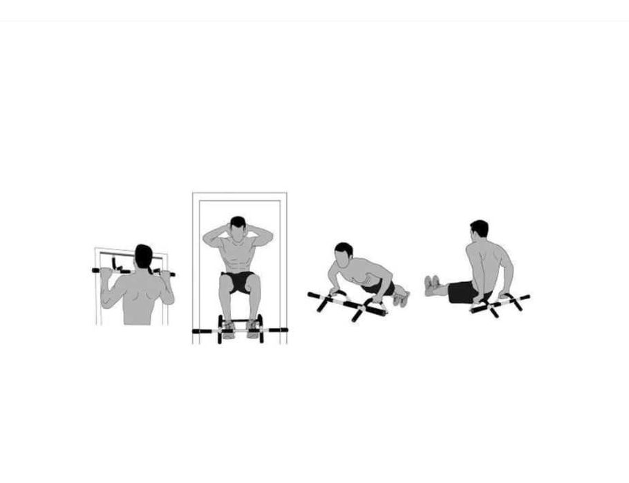 Bara fitness multifunctionala Voit, pentru usa, Sit-up/Push-up