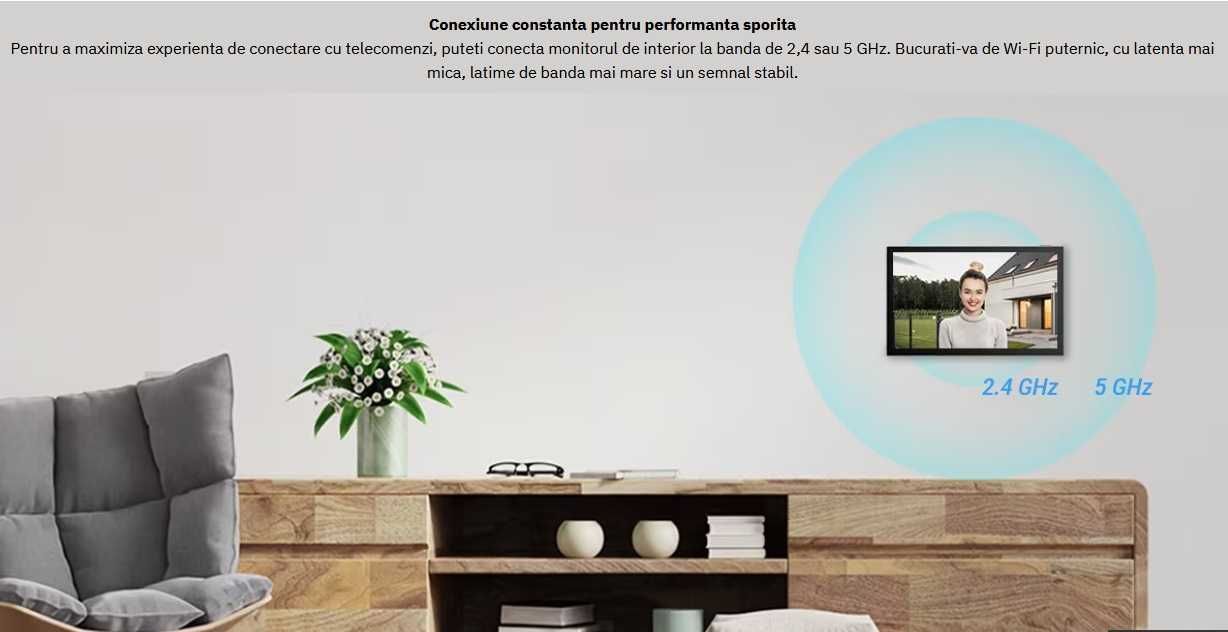 Interfon video Smart EZVIZ HP7, Touch, 7 inch, negru