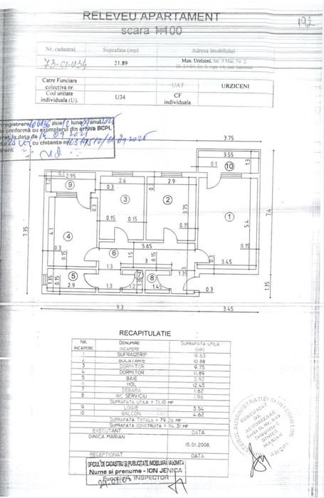Apartament 3 camere decomandat renovat