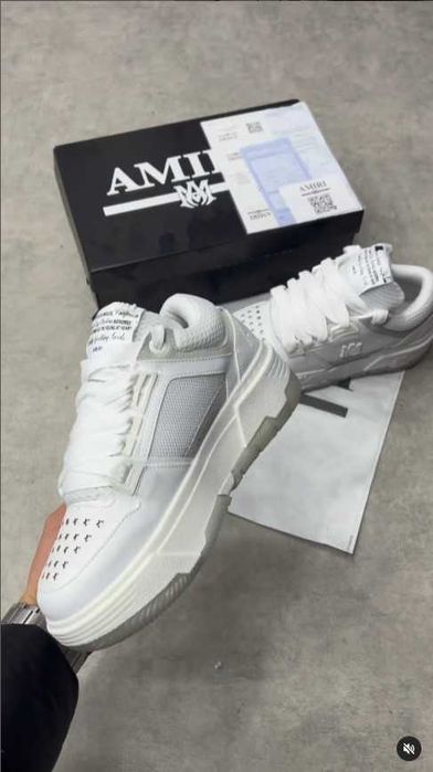 Adidasi AMIRI MA-1 All White - Produs NOU cu cutie
