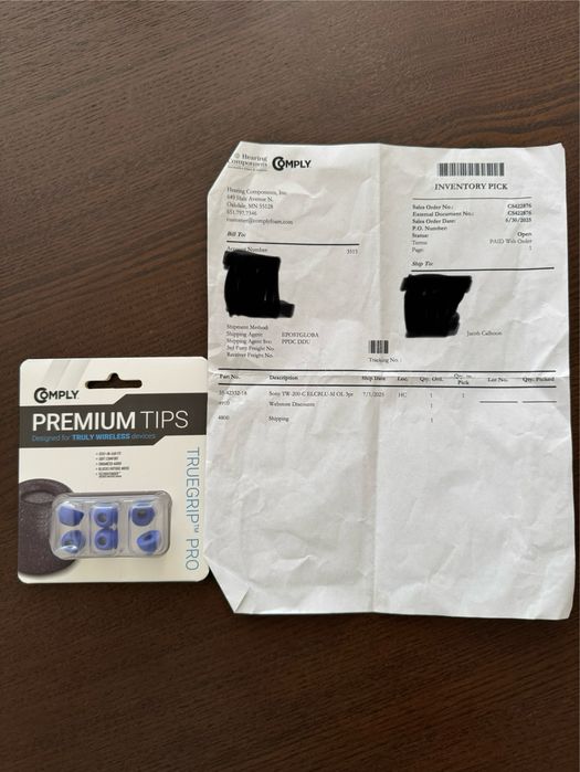 Comply Foam Tips Sony TW-200 Marimea M