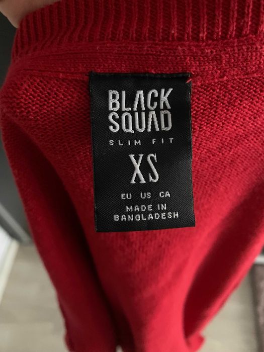 Pulover Rosu BLACK SQUAD, slim fit, XS