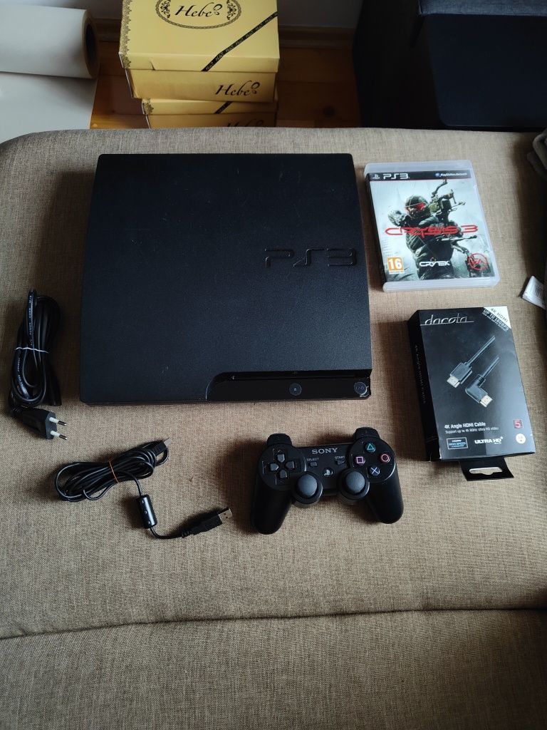 Consola Slim Ps3 PlayStation 3 Sony 160Gb+3 jocuri