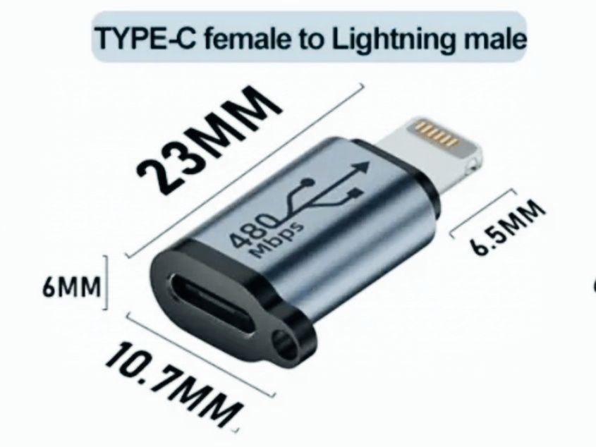 Адаптер Type-C, Lightning. Переходник OTG. Adapter.