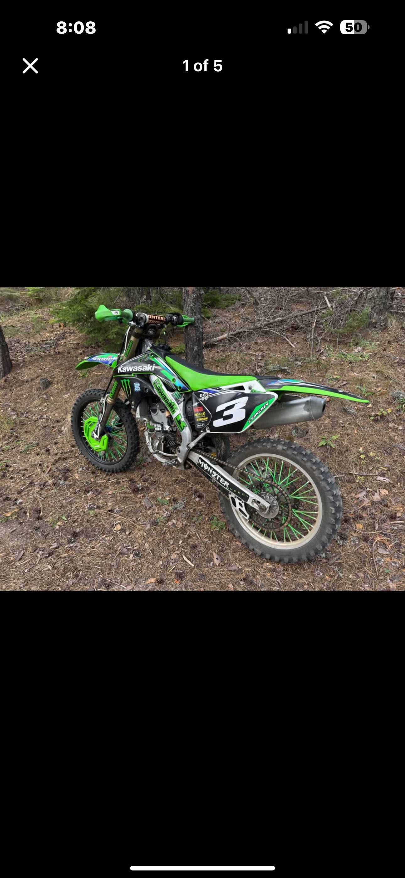 Kawasaki kx250f 2008