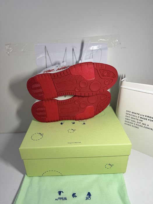 Adidasi sneakers off white ‘’for walking’’ red shoes