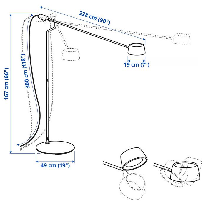 Lampadar LED IKEA- VÅGHÖJD nou, in cutie nedesfacut